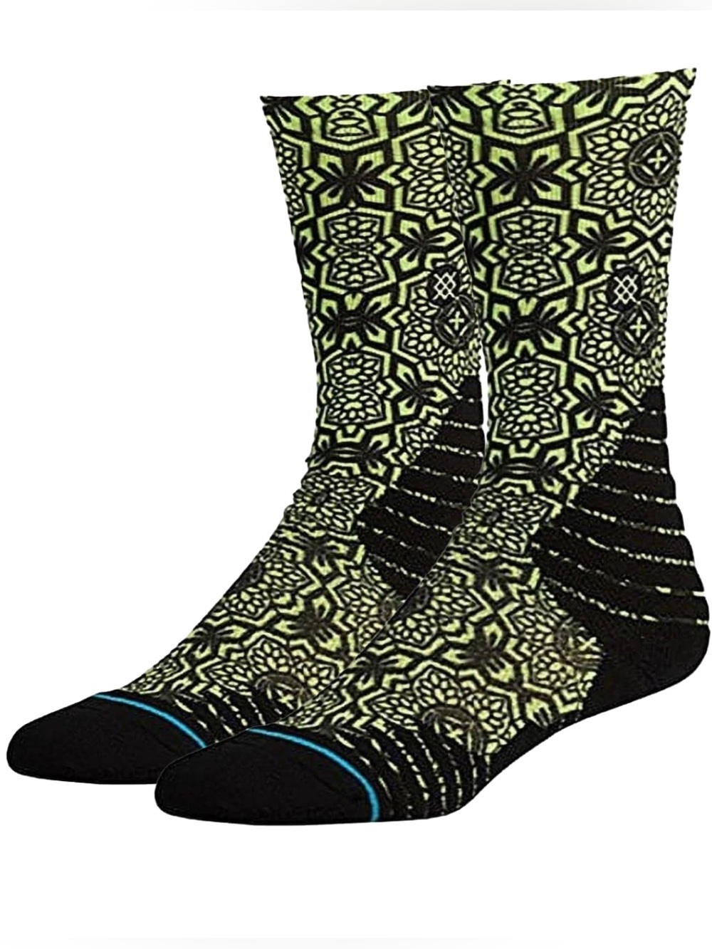 Stance Men's Fusion Basketball TILES Crew Socks LARGE L NEW